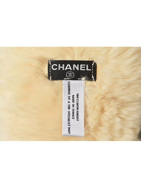 Chanel Bangle Rabbit Rabbit Fur Coco Mark Cufflinks Bracelet Wristband - Picture 8 of 10